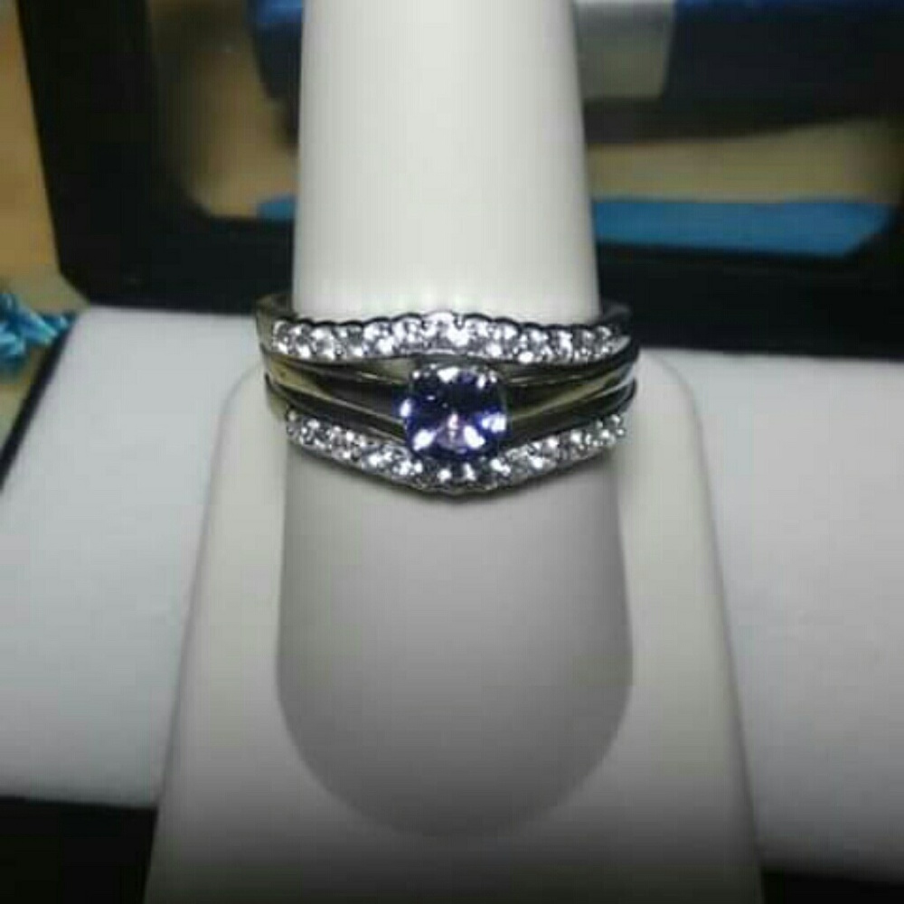 Blue Tanzanite  Wedding  Sets